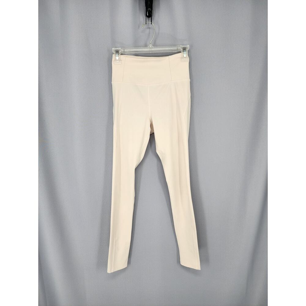 Girlfriend Collective Leggings Womens Small Cream High Rise Compression Pocket